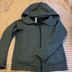 lululemon scuba jacket, dark heather grey, size 8